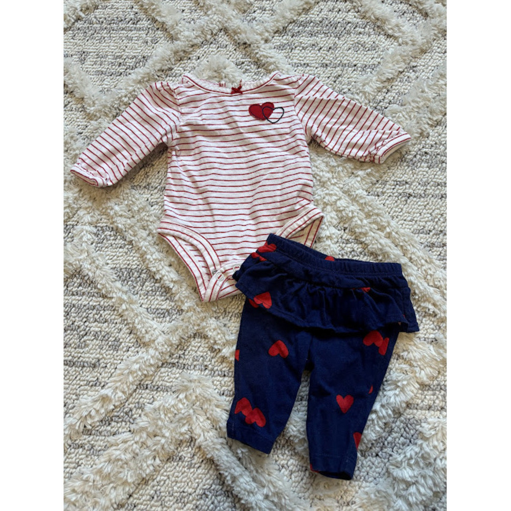 Carters Striped heart pant set